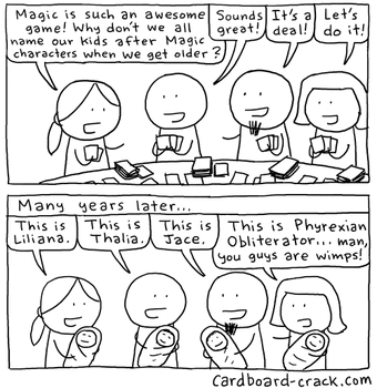 Cardboard Crack Magic the Gathering baby names comic