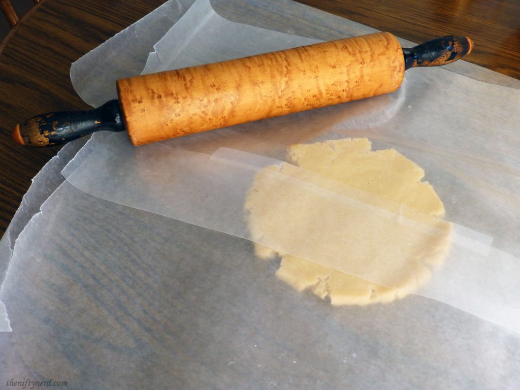 rolling out the pie crust