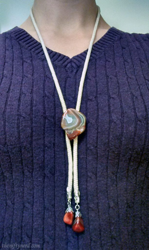 agate necklace bolo