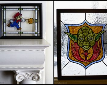 faux-nerdy-stained-glass Mario and Yoda faux stained glass