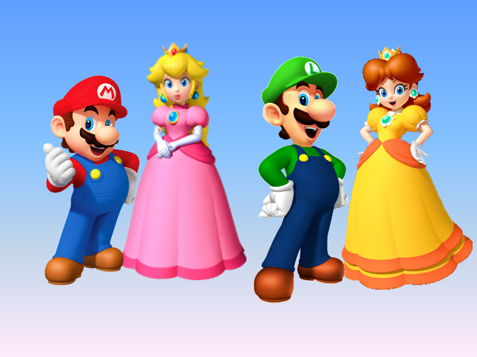 Mario, Peach, Luigi, Daisy