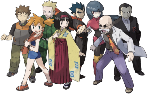 Pokemon gym leaders and trainers