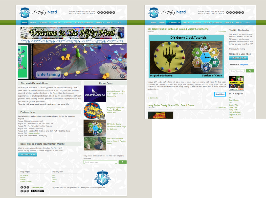 Original Nifty Nerd website design