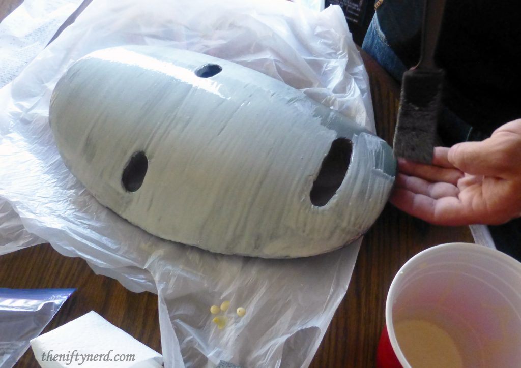 Sealing the foam mask