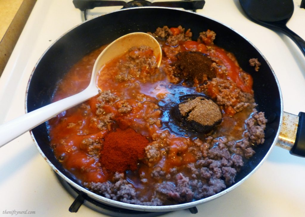 cooking sloppy joes inspired by Manwich from Futurama