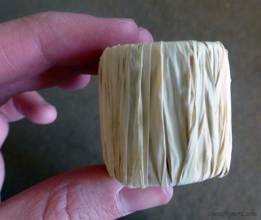straw-wrapped cardboard tube