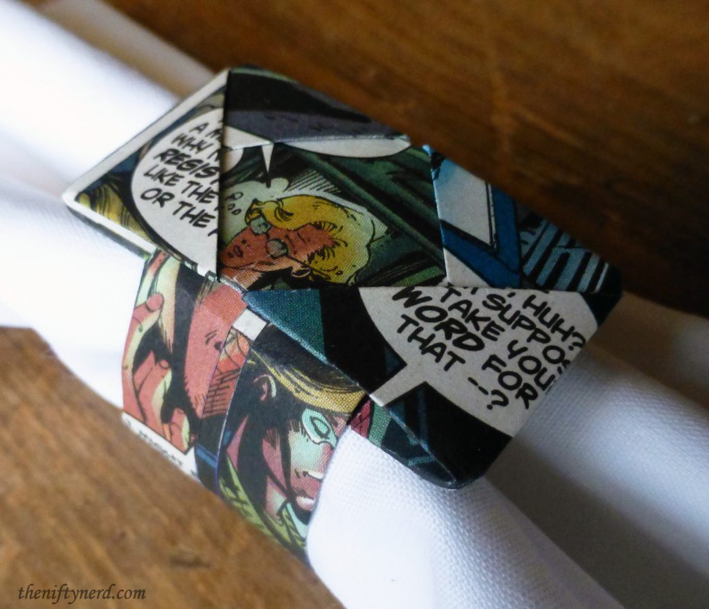 comic book napkin ring