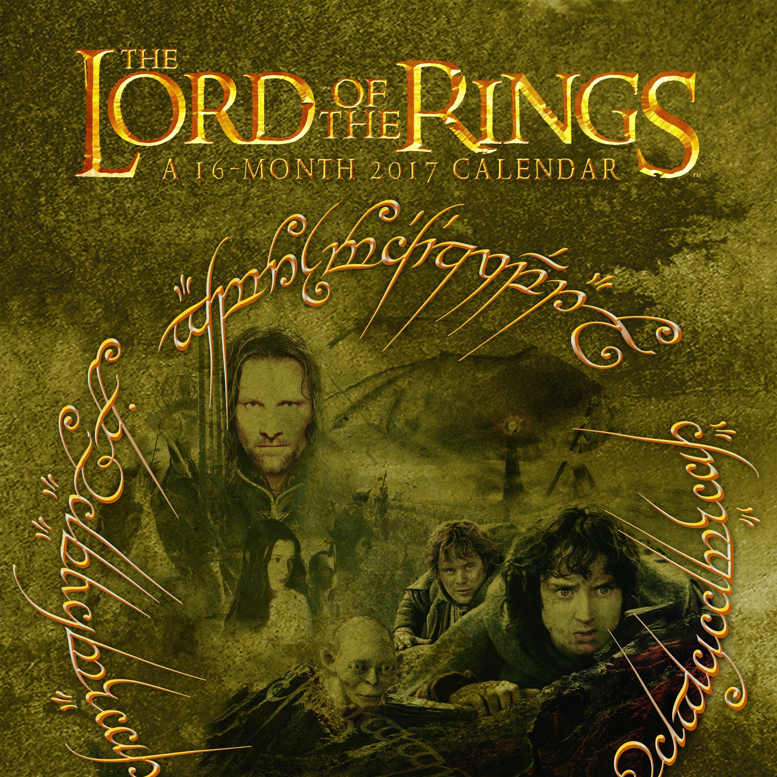 lord of the rings calendar The Nifty Nerd
