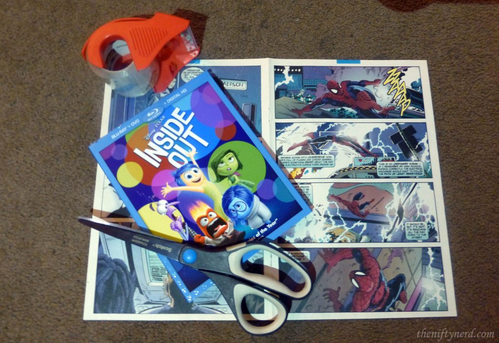 wrapping a dvd with comics