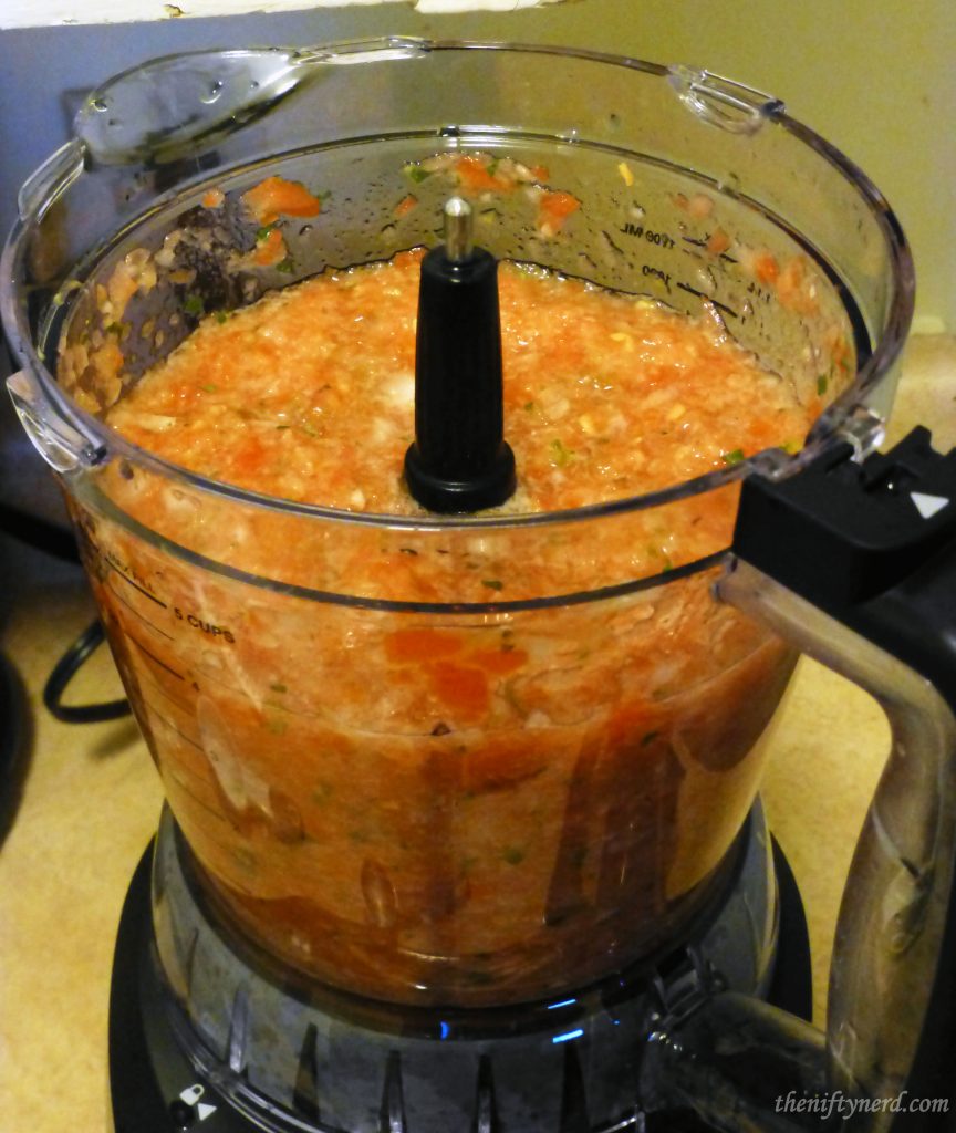 Blending homemade salsa