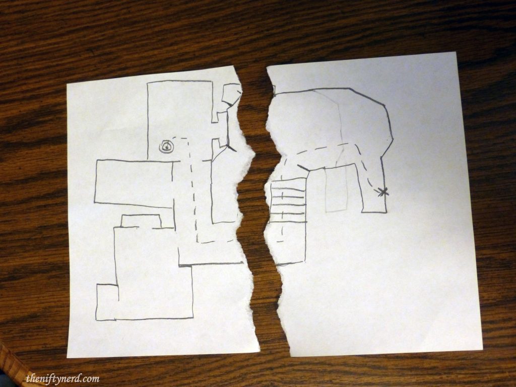 scavenger hunt treasure map