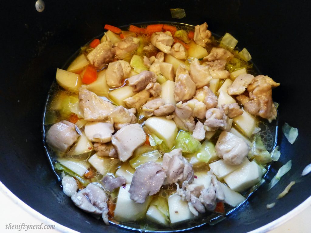 Cooking cream stew