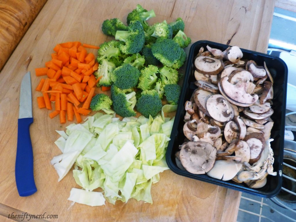 fresh cut vegetables