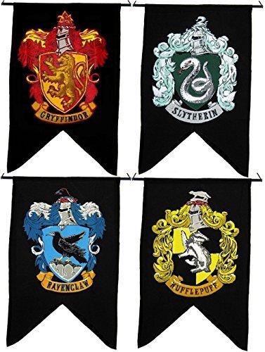 Hogwarts house banner set