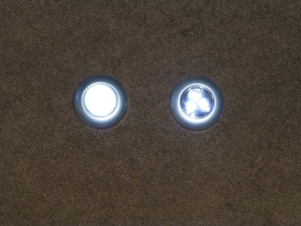 Sanding LED lights to defract light