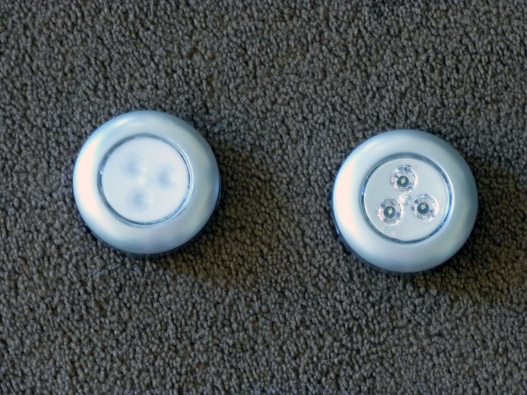 LED push button lights for cosplay