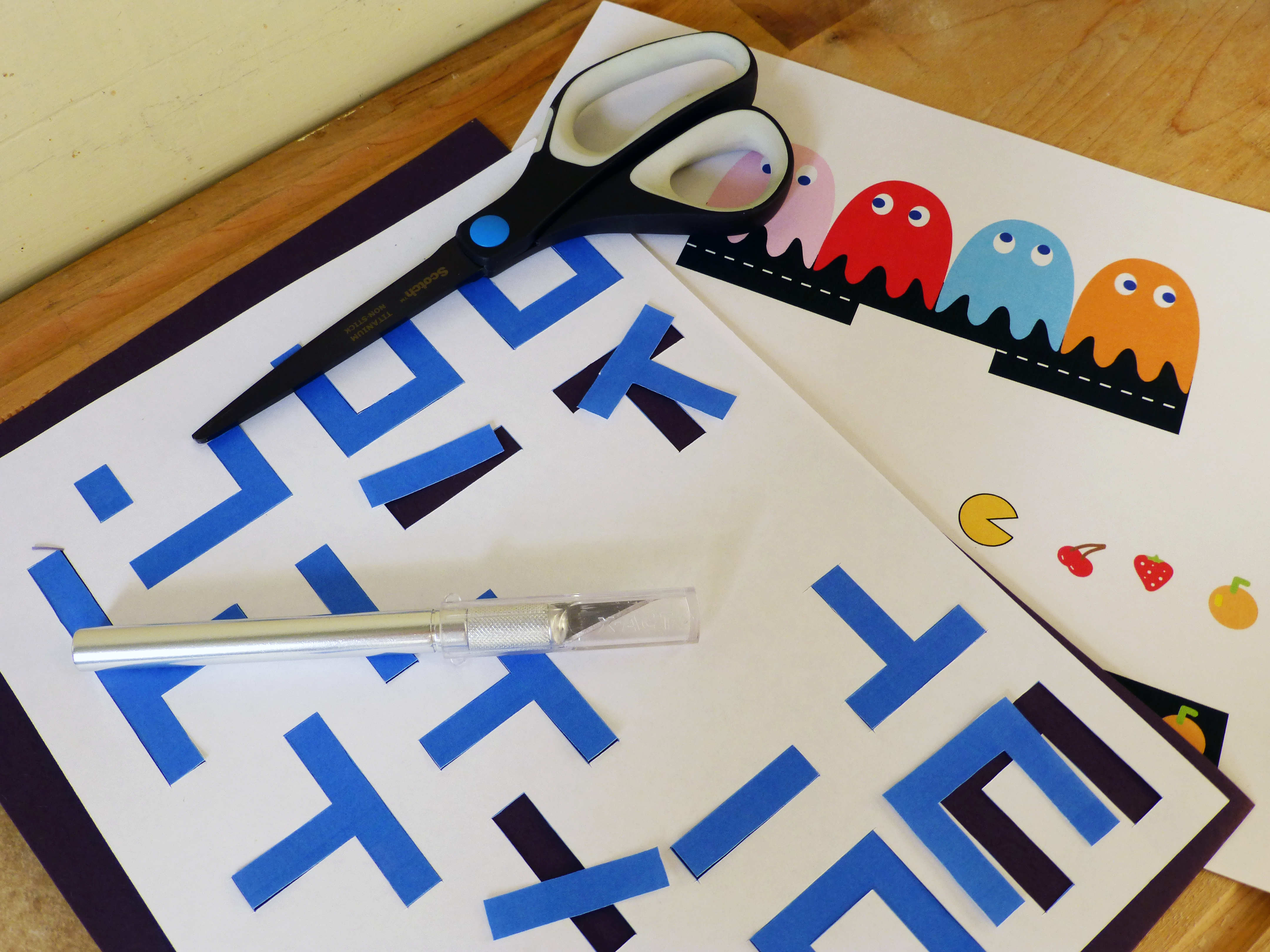 making a pacman pop-up card