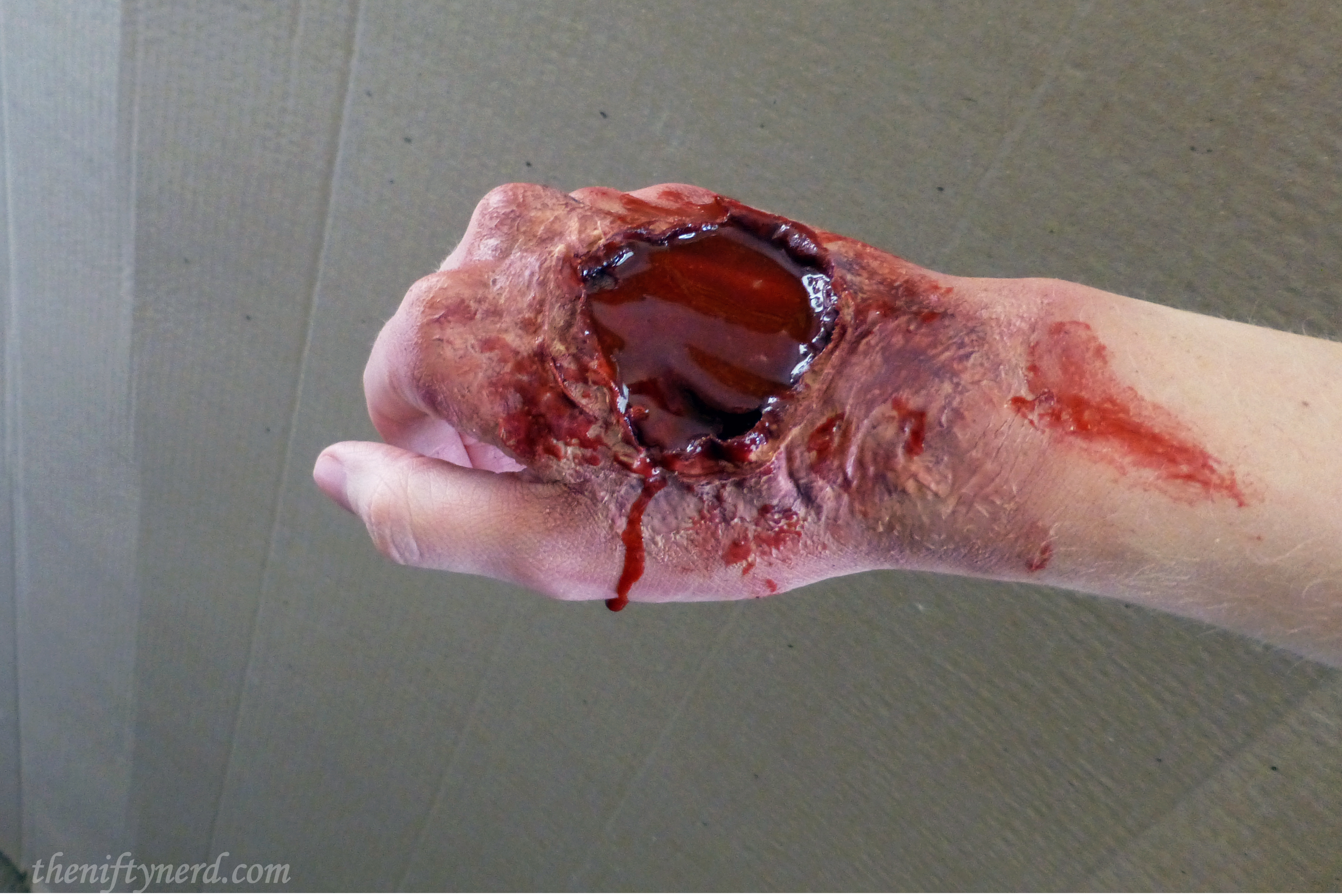 zombie flesh wouldn makeup