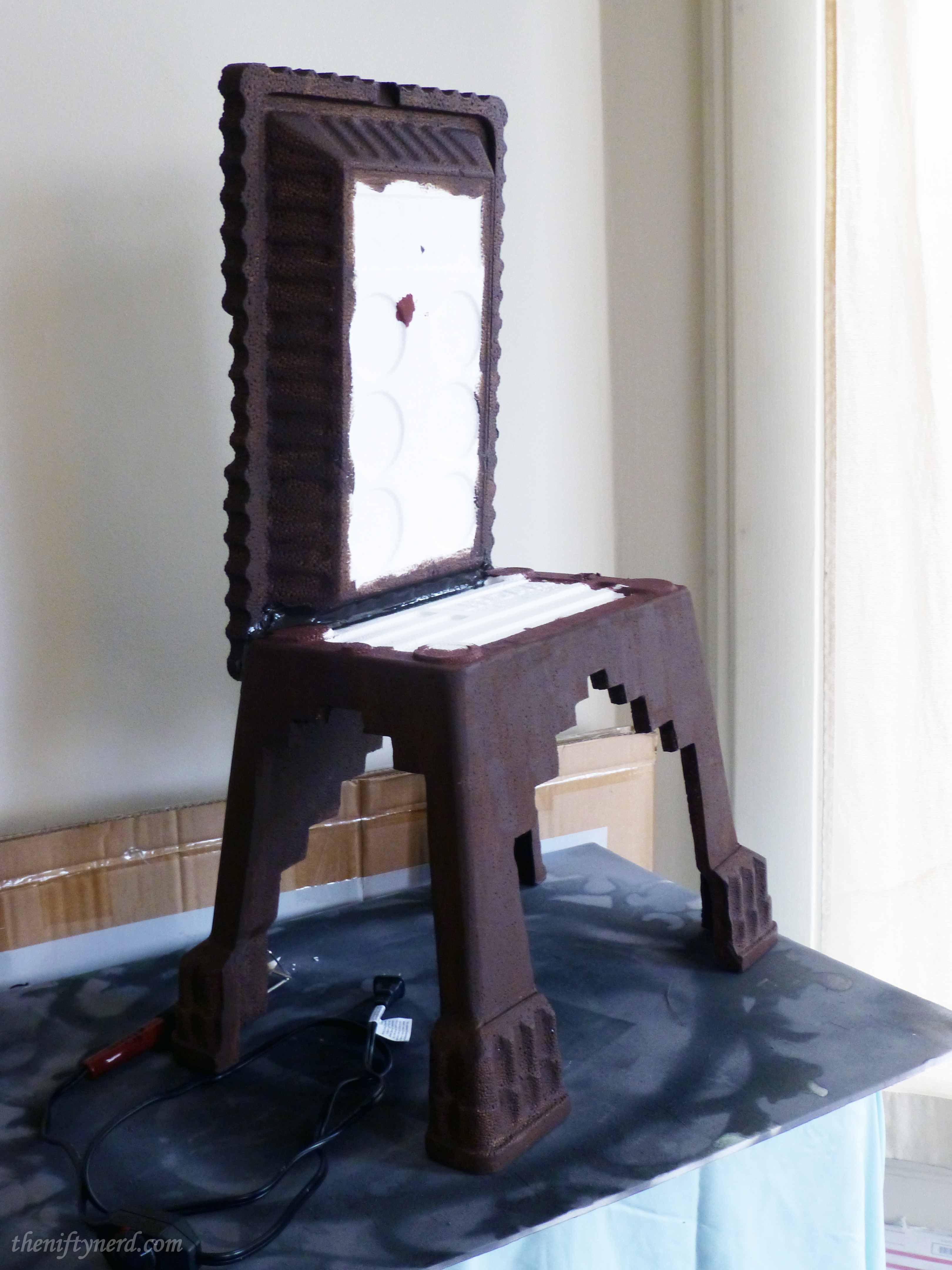 assembling Patsy's chair backpack