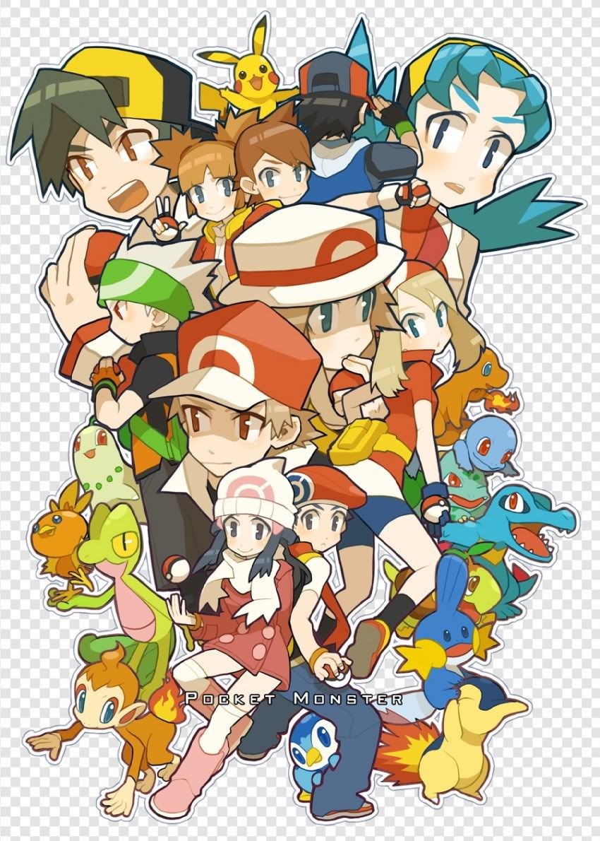 Pokemon and gym leaders and trainers