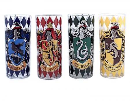 Harry Potter Hogwarts Houses drinking glass set
