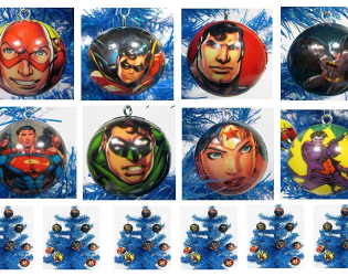 dc-justice-league-ornaments DC Justice League ornamet set