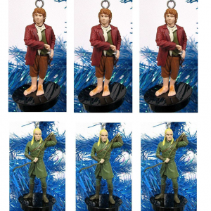 lord-of-the-rings-ornament-set Lord of the Rings hobbits and elves ornaments