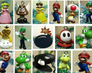 nintendo-mario-ornaments Mario and friends Nintendo ornaments