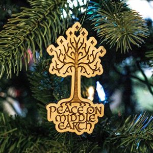 tree-of-gondor-ornament 'Peace on Middle Earth' Gondor tree LoTR ornament