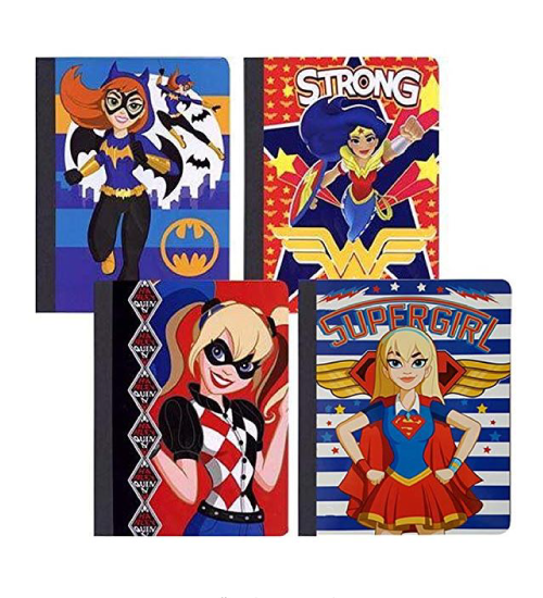 DC superhero girls wide-ruled notebooks