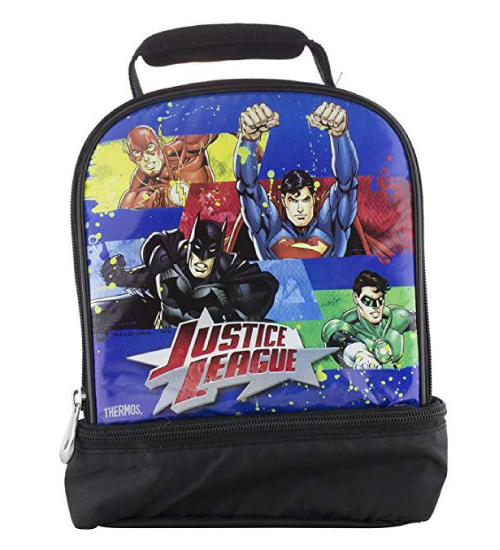Justice League THERMOS duel lunch bag