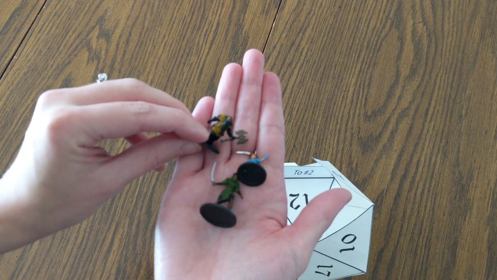 D&D minis for D20 dice prize