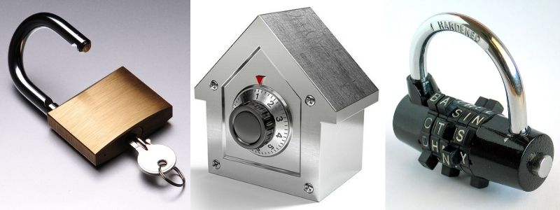 Padlock, combination lock, letter lock